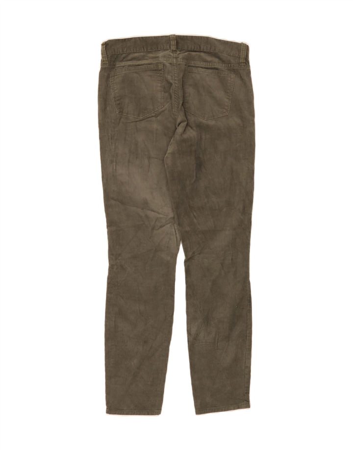 J. CREW Womens Slim Corduroy Trousers W30 L27 Khaki Cotton Vintage J. Crew and Second-Hand J. Crew from Messina Hembry 