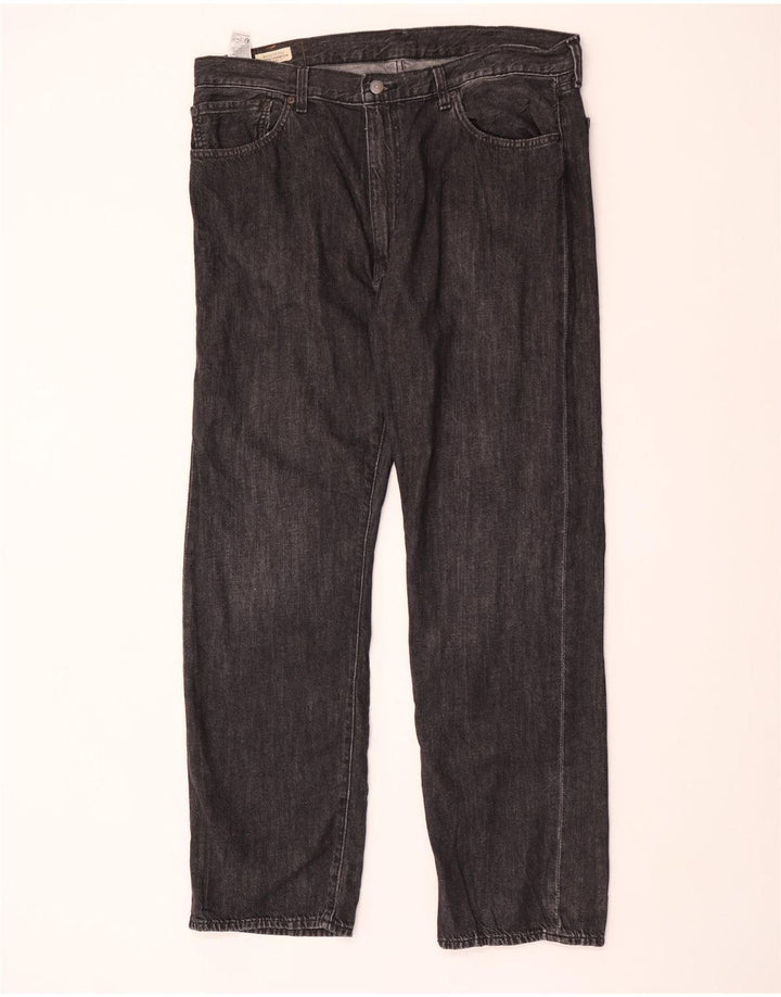 LEVI'S Masculino Relaxed Fit Straight Jeans W36 L32 Algodão Preto