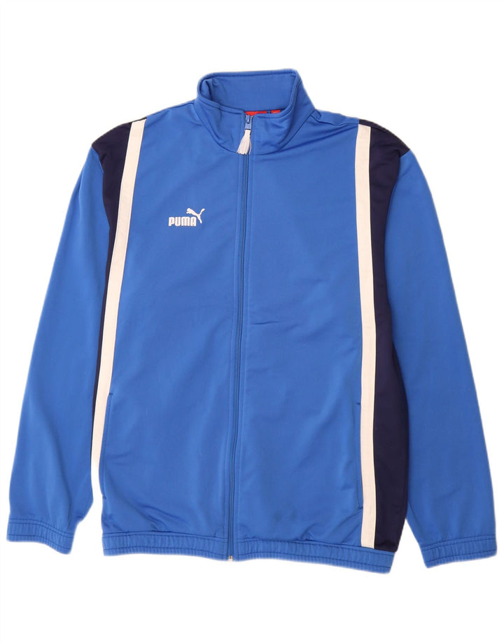 PUMA Mens Tracksuit Top Jacket Médio Azul Colourblock Poliéster