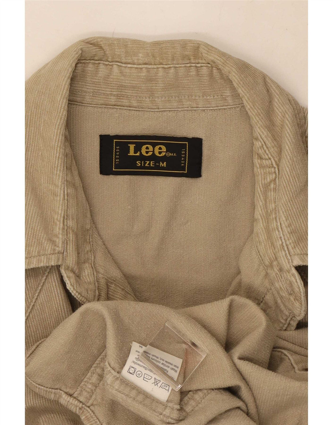 Camisa masculina de veludo cotelê Lee algodão bege médio