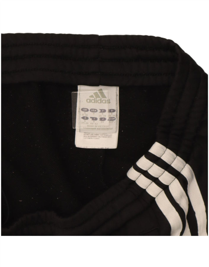 Calça de treino feminina Adidas UK 8/10 pequena poliéster preta