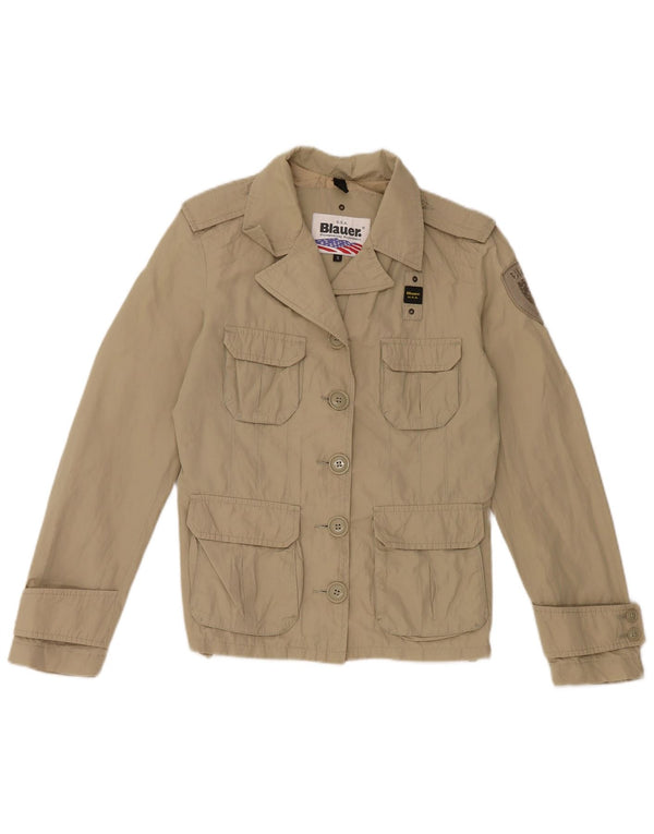 Jaqueta militar feminina Blauer UK 10 pequena cáqui