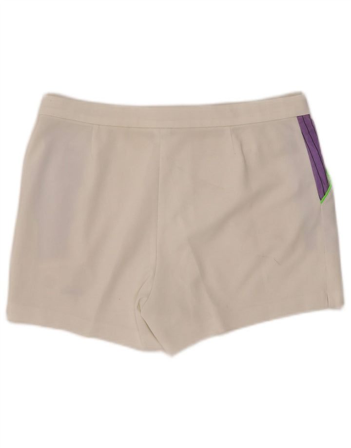 Shorts Chino feminino Diadora W33 grande bloco colorido branco