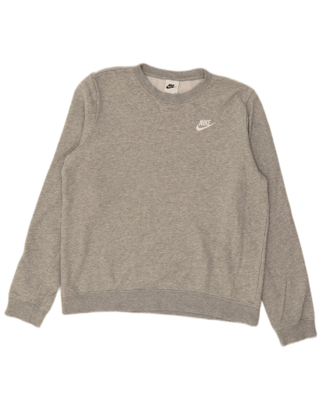 NIKE Mens Moletom Jumper Pequeno Algodão Cinza