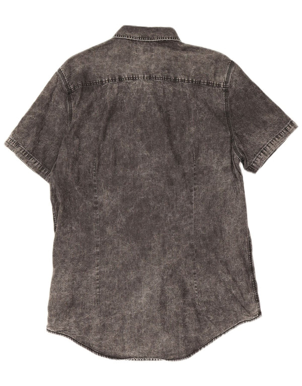 Calvin Klein Jeans masculino manga curta camisa jeans slim fit XL algodão cinza