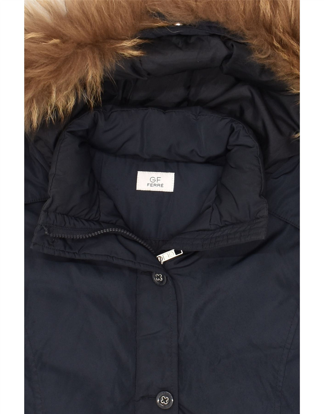 GIANFRANCO FERRE Girls Hooded Padded Jacket 13-14 Years Navy Blue | Vintage Gianfranco Ferre | Thrift | Second-Hand Gianfranco Ferre | Used Clothing | Messina Hembry 