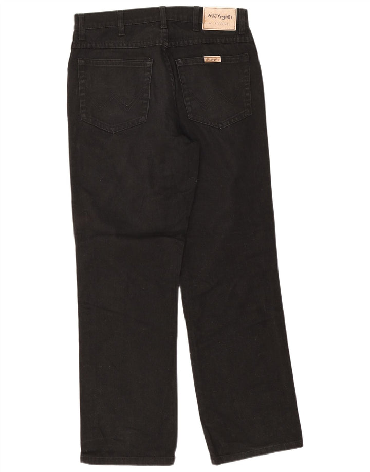 Wrangler masculino regular fit jeans reto W32 L30 algodão preto