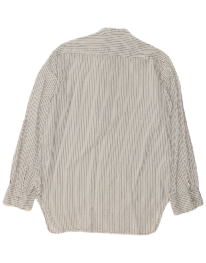 Pulôver feminino Zara UK 18 XL algodão listrado branco