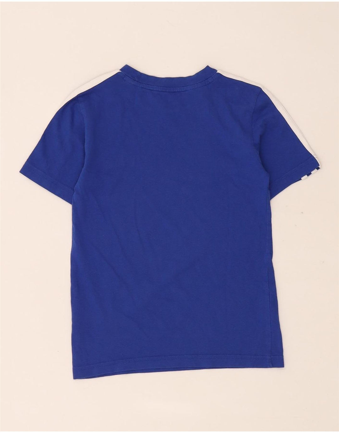 Camiseta Adidas Meninos Top 7-8 Anos Azul Algodão