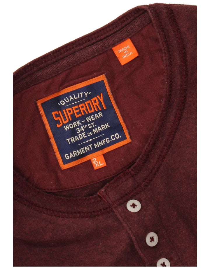 Camiseta masculina Superdry Top 2XL Borgonha