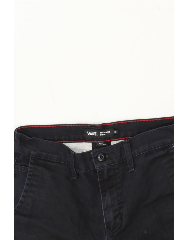 VANS Womens Slim Chino Trousers W28 L29 Navy Blue Cotton Vintage Vans and Second-Hand Vans from Messina Hembry 