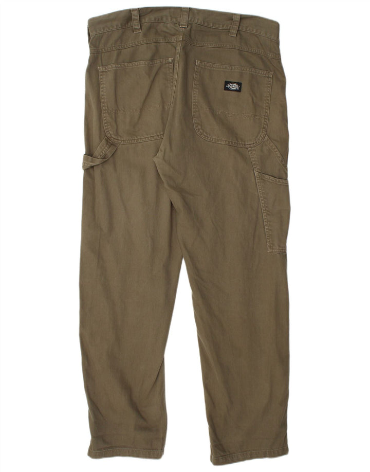 Calça cargo reta masculina DICKIES W34 L32 algodão cáqui