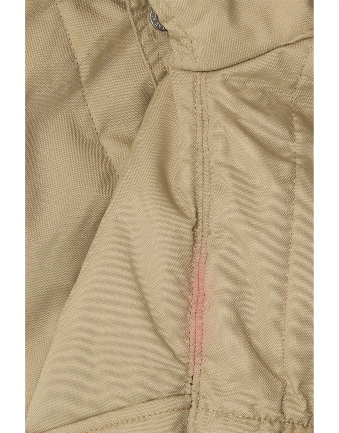 Jaqueta parka feminina com capuz Refrigiwear Reino Unido 16 grande bloco colorido bege