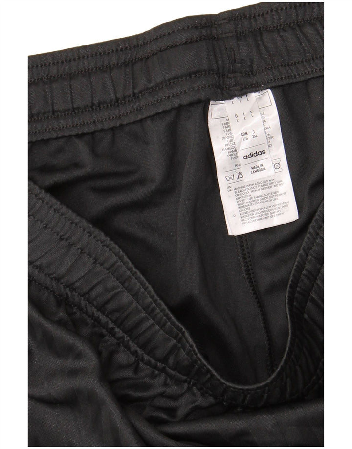 Shorts esportivos masculinos Adidas grande poliéster preto