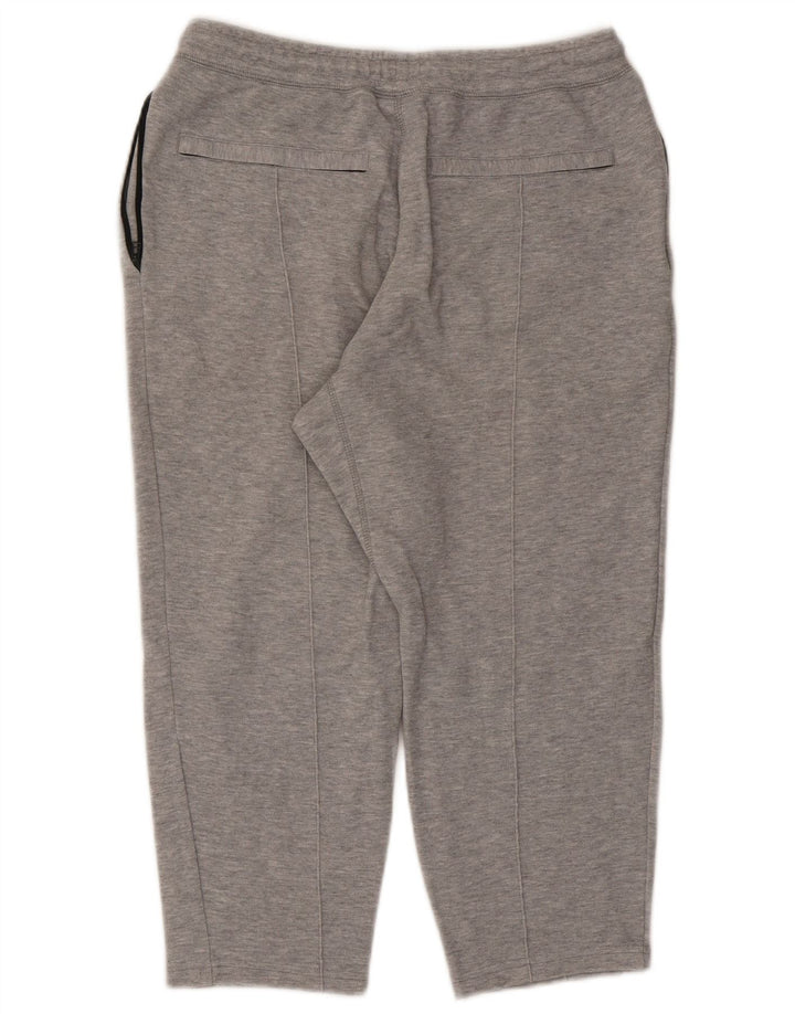 Adidas Mens Capri Calças de treino cinza médio algodão manchado