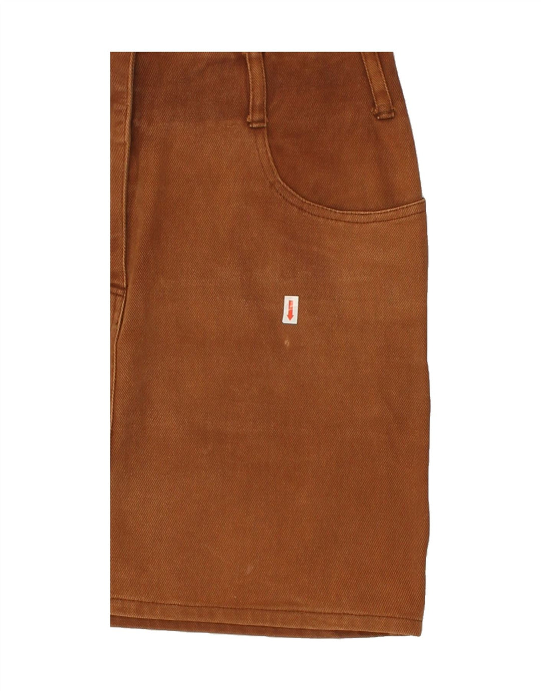 Saia jeans feminina VINTAGE EU 40 médio W28 algodão marrom
