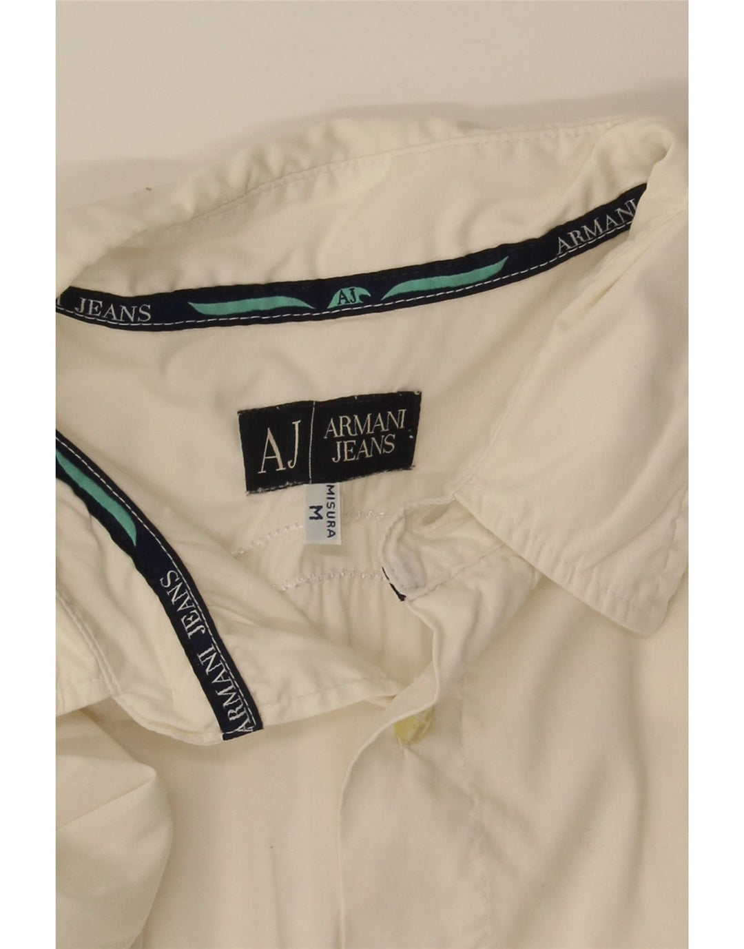 ARMANI JEANS Camisa masculina média branca