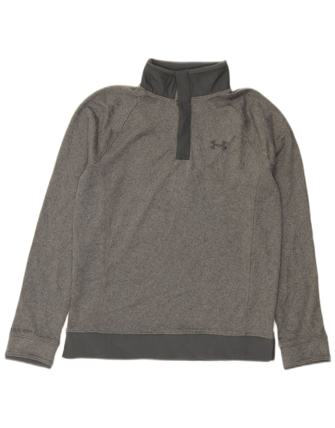 Suéter Under Armour Boys com gola e botão 11-12 anos grande cinza
