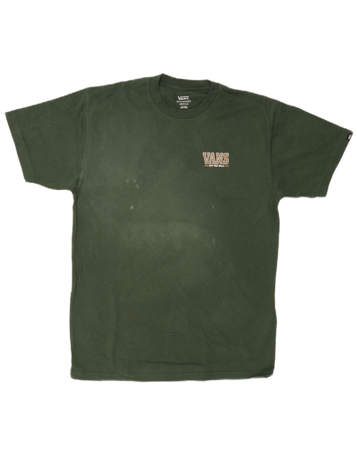 Camiseta masculina gráfica VANS Top médio algodão verde