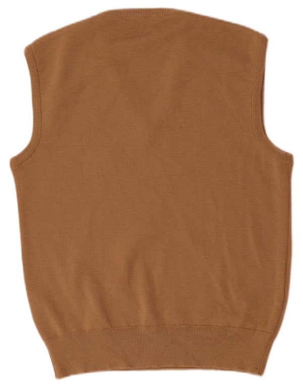Colete masculino vintage regata IT 48 lã bege médio