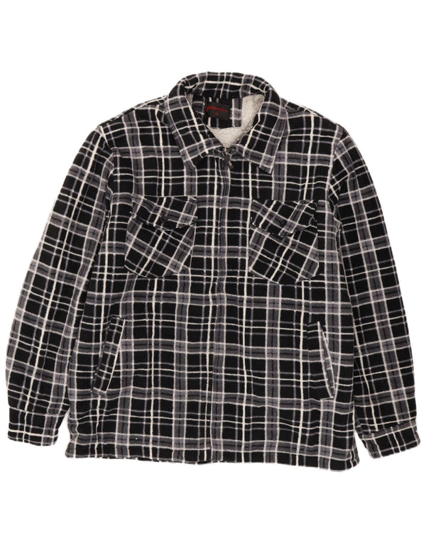 Camisa masculina vintage de lã de lenhador XL xadrez azul marinho