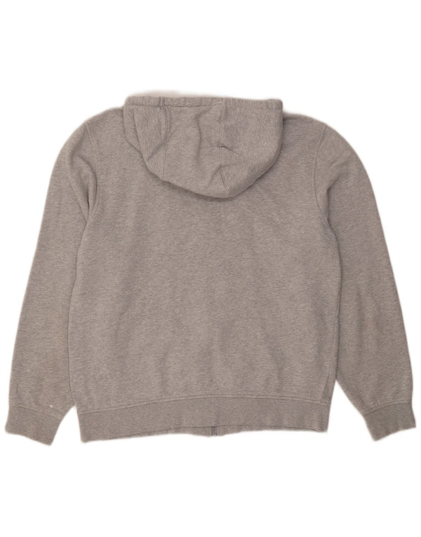 LACOSTE Mens Zip Hoodie Sweater Size 5 Large Grey Flecked Cotton