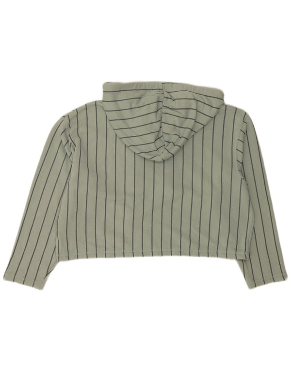 Adidas feminino oversized gráfico colheita moletom com capuz Reino Unido 8 pequeno listrado verde
