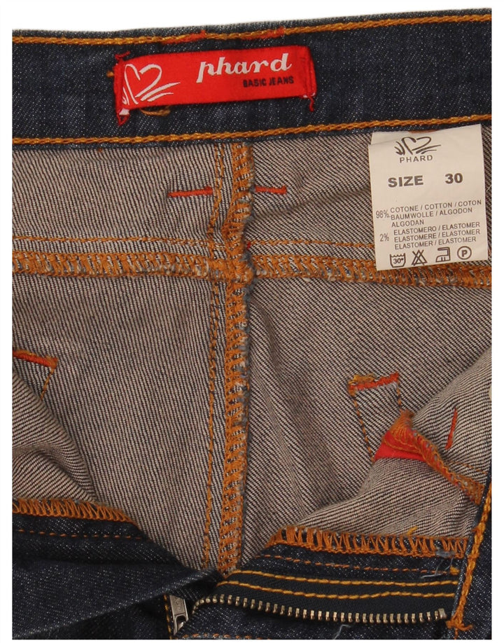 Calça jeans reta feminina Phard W30 L31 algodão azul marinho