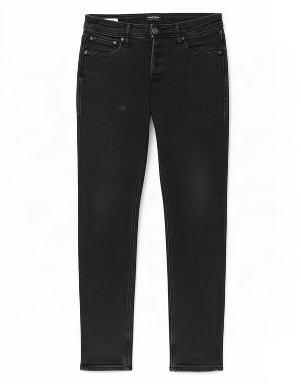 Jack & Jones Masculino GLENN Slim Jeans W30 L32 Algodão Preto