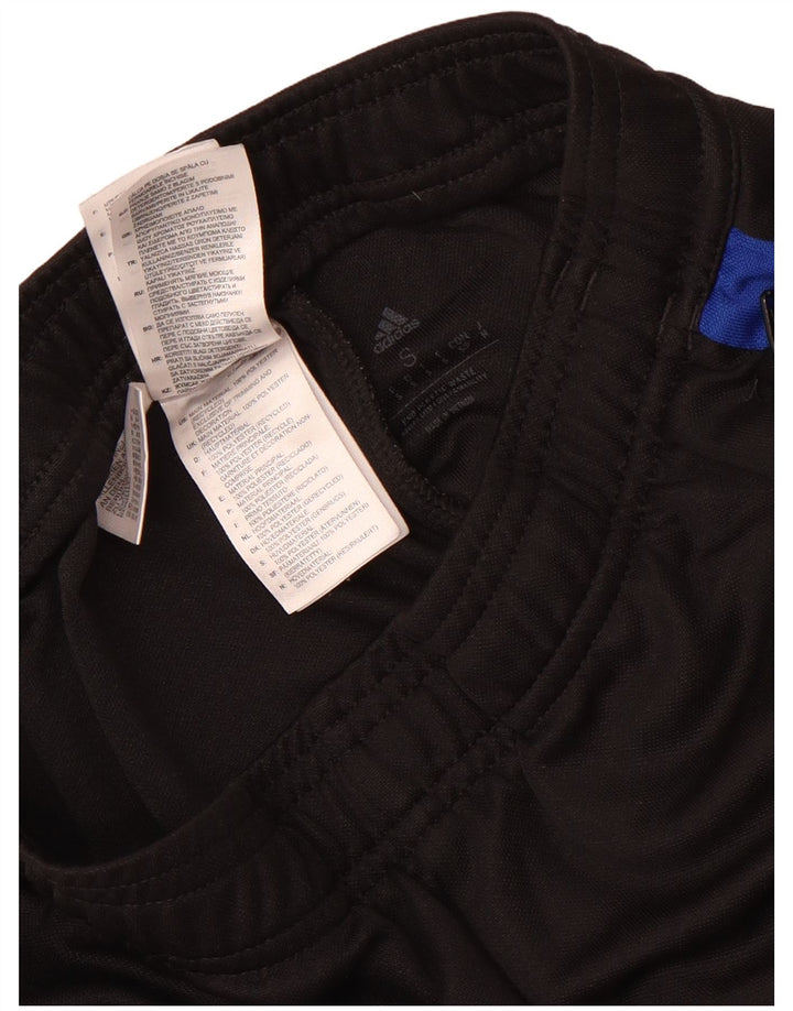 Calça de treino masculina Adidas Aeroready pequena preta colorblock poliéster