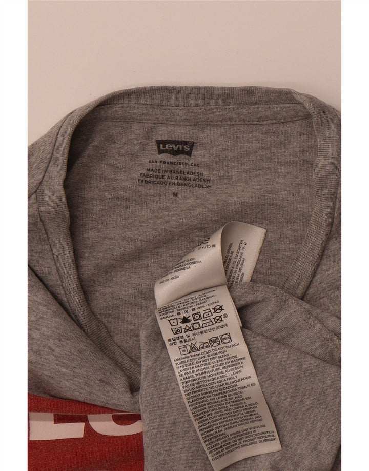 Camiseta gráfica masculina LEVI'S Top algodão cinza médio