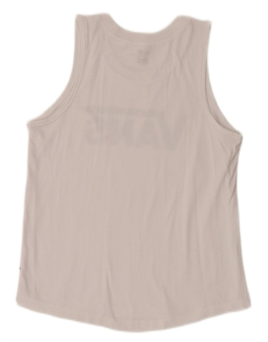 VANS Womens Graphic Vest Top UK 12 Médio Branco