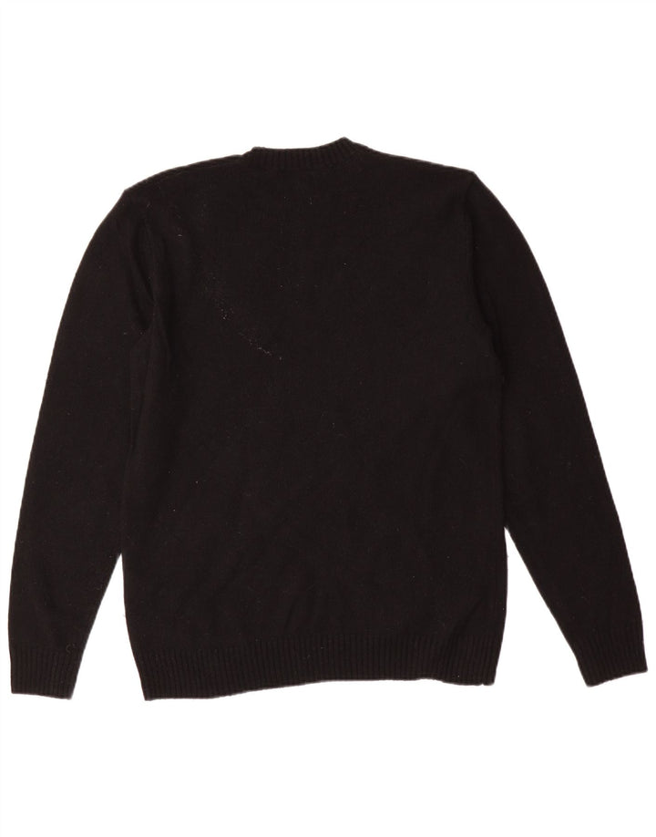 Suéter masculino Levi's Standard com gola redonda, lã preta média