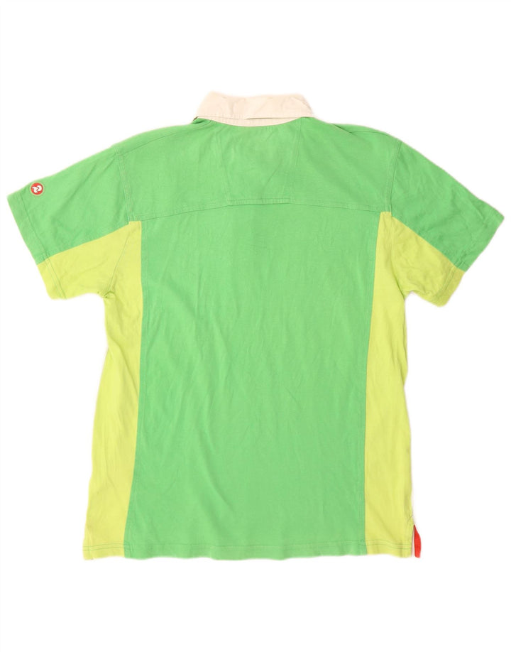 Camisa polo masculina INVICTA algodão colorblock verde médio