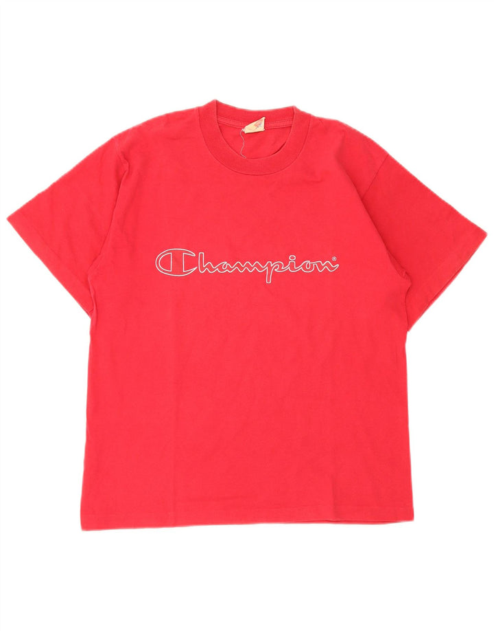 Camiseta masculina estampada Champion pequena vermelha