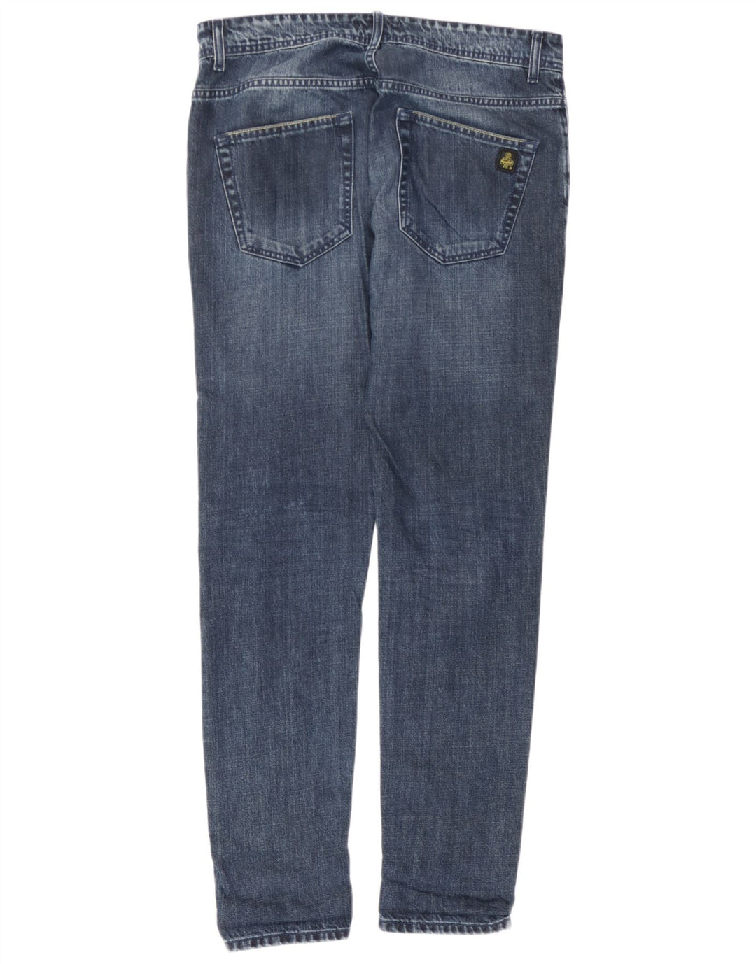 Refrigiwear Mens Slim Jeans W34 L30 Azul Marinho Algodão