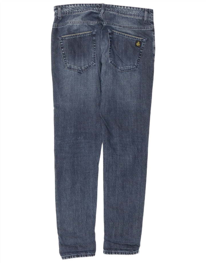 Refrigiwear Mens Slim Jeans W34 L30 Azul Marinho Algodão