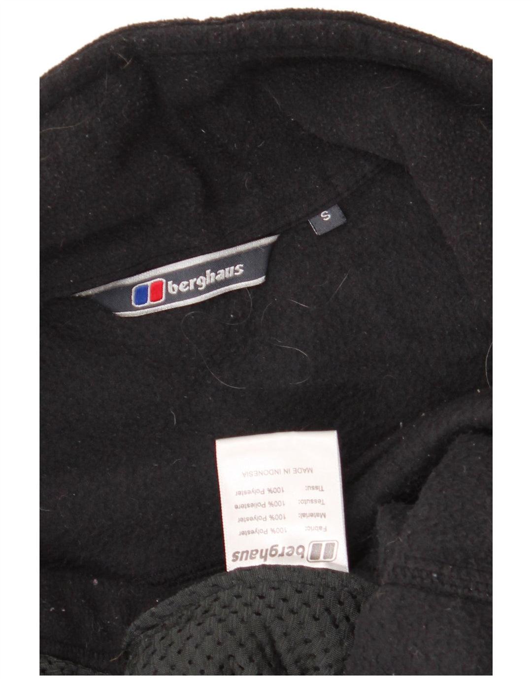 BERGHAUS Mens Fleece Gilet UK 36 Pequeno Poliéster Preto