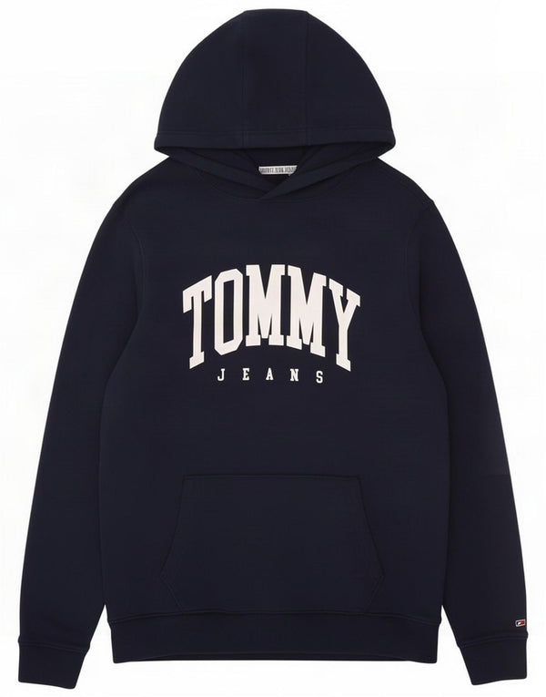 Tommy Hilfiger Mens Graphic Hoodie Jumper XL Azul Marinho Algodão