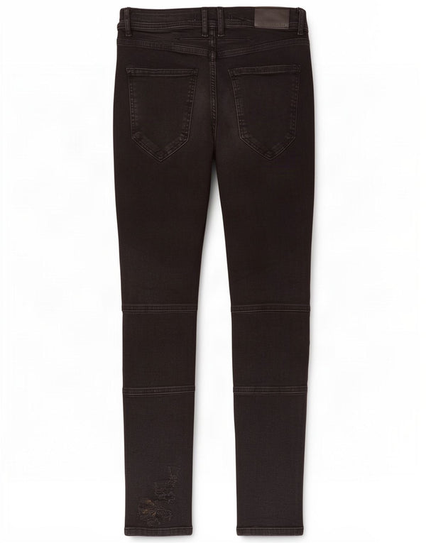 Zara Mens Jeans Skinny Distressed EU 40 Médio W31 L30 Algodão Preto
