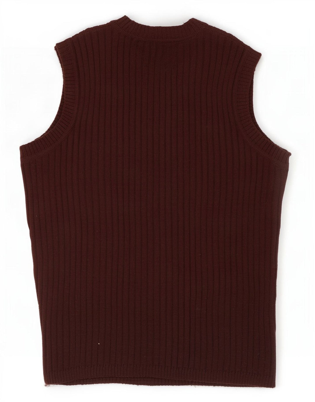 Regata masculina Zara com colete grande de lã marrom