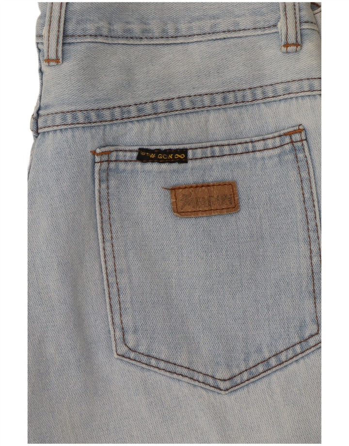 Calça jeans feminina VINTAGE cintura alta cônica W26 L26 azul