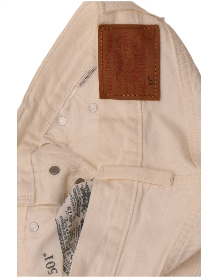 Jeans feminino Levi's 501 Straight W26 L26 branco