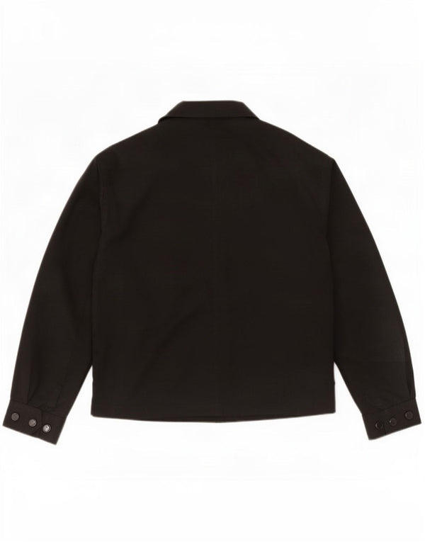 Zara Mens Bomber Jacket UK 36 Pequeno Poliéster Preto