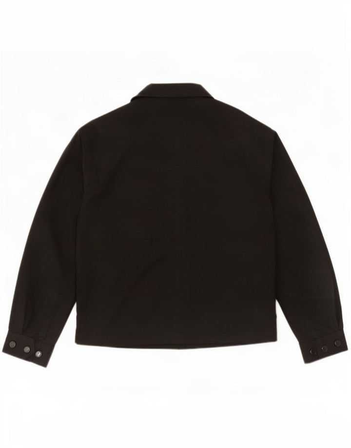 Zara Mens Bomber Jacket UK 36 Pequeno Poliéster Preto