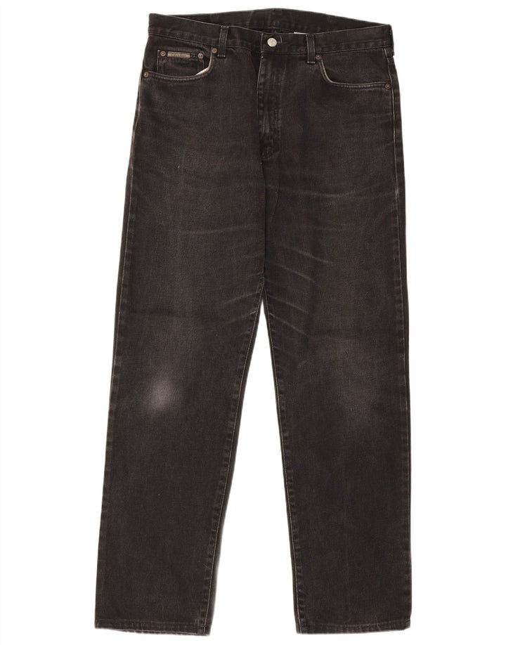 Calça jeans reta masculina Calvin Klein W34 L31 algodão preto