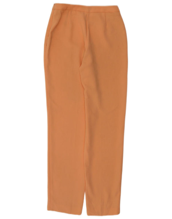 Calça casual feminina vintage afunilada UE 36 pequena W26 L28 laranja
