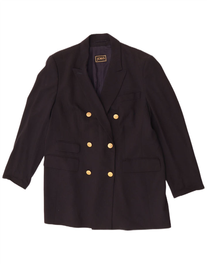 Jaqueta blazer feminina Jobis Longline com peito duplo Reino Unido 14 azul marinho médio