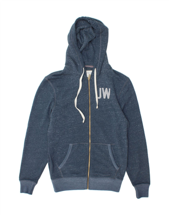 JACK WILLS Mens Graphic Zip Hoodie Sweater XS Blue Flecked Vintage Jack Wills and Second-Hand Jack Wills from Messina Hembry 