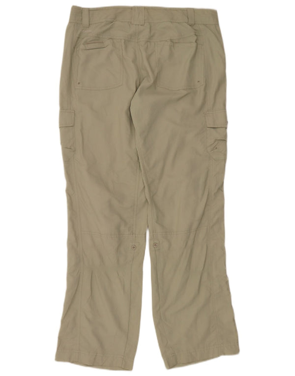 Columbia Womens Regular Cargo Trousers US 12 Large W36 L32 Khaki Nylon